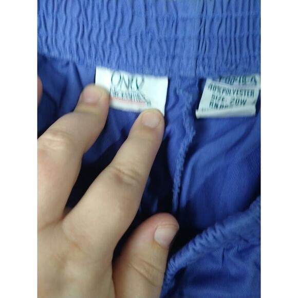 $ Only Necessities Wan 20W Periwinkle Pullon Elastic Waist Pocket Casual Pants - Picture 7 of 10